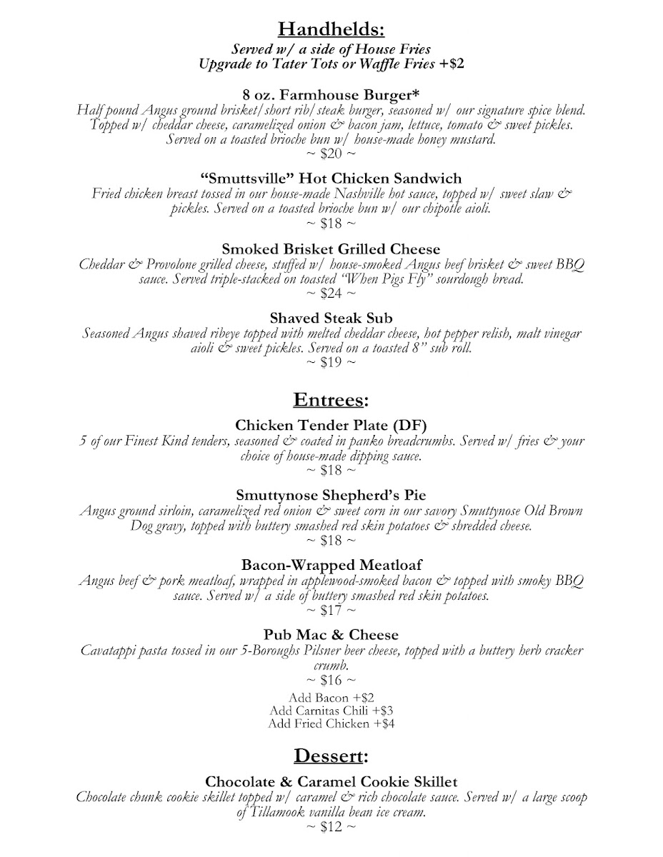 Menu Restaurant At Smuttynose-2