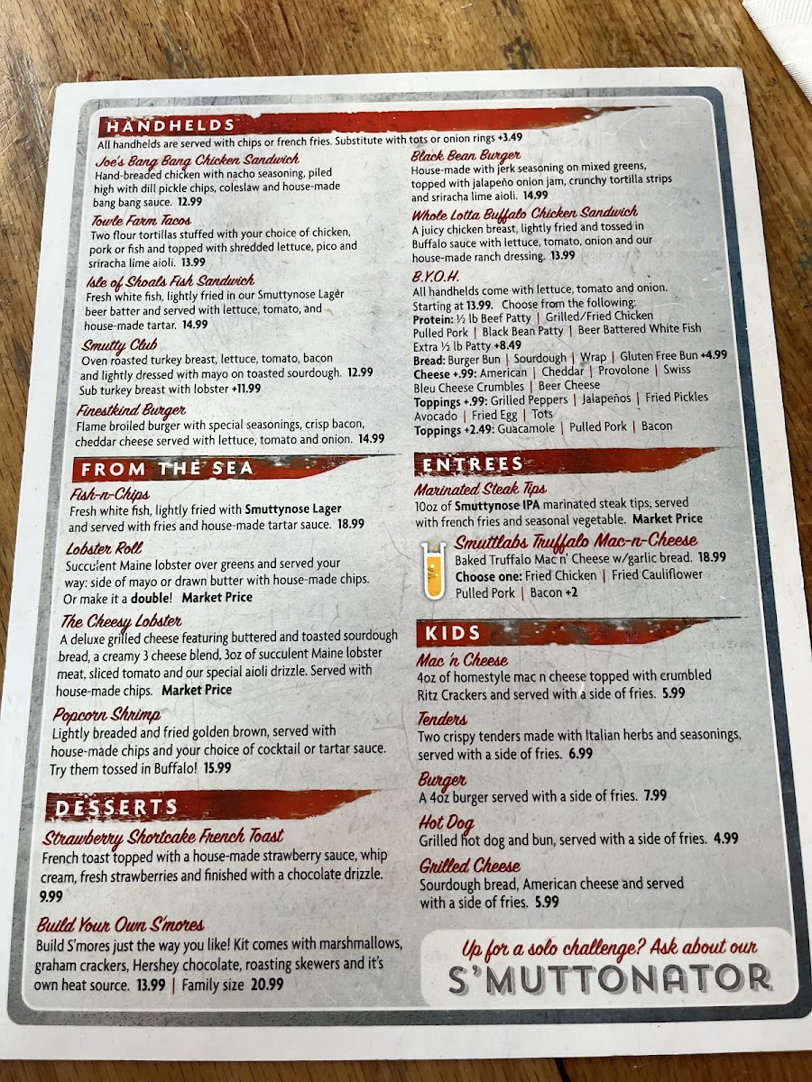 Menu Restaurant At Smuttynose-8